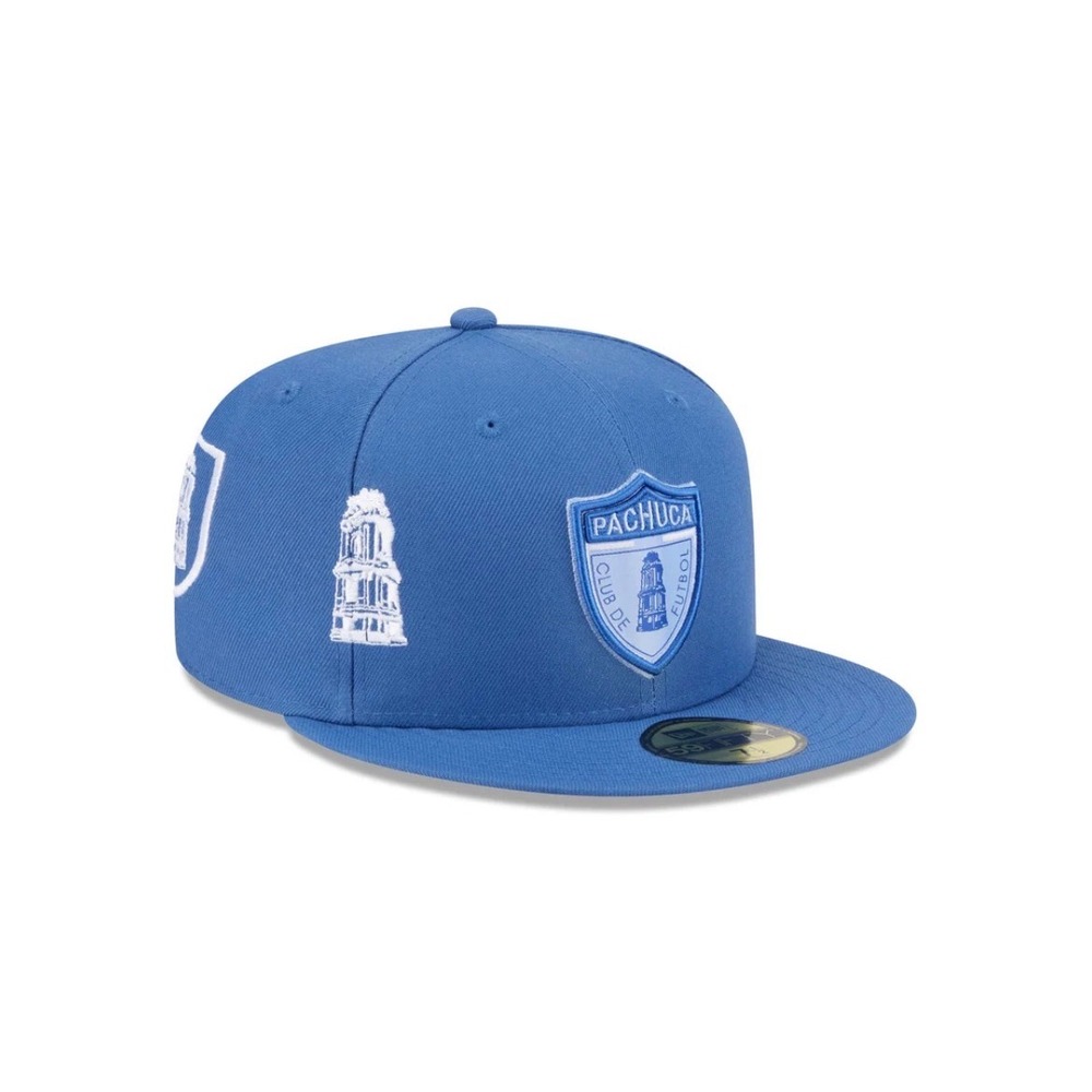 NWT New Era 59FIFTY Pachuca Club de Futbol Fitted Hat Blue Size 7 5/8 Tuzos Cap